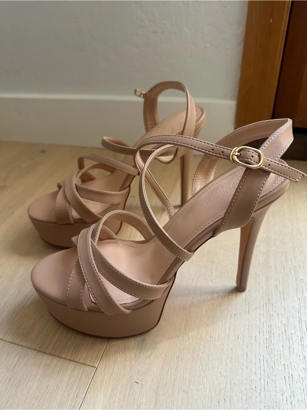 Esther Stiletto Platform Sandal - Beige